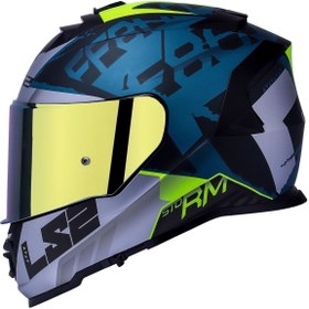 Resim LS2 Storm Sprınter Mat Uyumlu Siyah-gri-cobalt Kask 