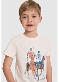 Resim U.s. Polo Assn. Erkek Çocuk Krem Tişört 50327028-vr071 