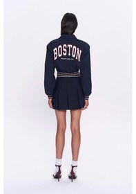 Resim Nakış Detaylı Bomber Ceket Lacivert Lacivert 