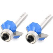 Resim Iıvverr Woodworking Carpenter 1/4 'x 5/16' 45 Derece Pah Yönlendirici Bit Kesici 2 Pcs 