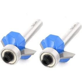 Resim Iıvverr Woodworking Carpenter 1/4 'x 5/16' 45 Derece Pah Yönlendirici Bit Kesici 2 Pcs 