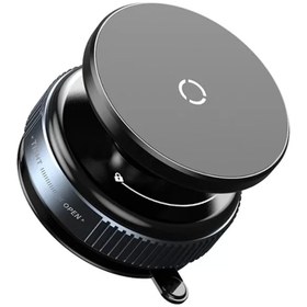 Resim Lopard K009 Vakumlu Manyetik 360' Dönebilen Katlanır Magsafe Araç Ev Ofis Pürüzsüz Zeminler Tutucu 