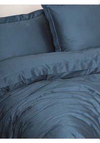 Resim Cotton Box Elegant Saten Tek Kişilik Nevresim Takımı Mavi 
