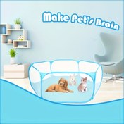 Resim Büyük Altıgen Evcil Hayvan Oyun Parkuru ve Kafesi - Okyanus Havuzlu, Tavşanlar Ginepigleri Köpekler için Geniş Katlanır Çit Kolay Kurulum Dayanıklı & Güvenli İç Mekan/Oyun Alanı ile Yumuşak Dolgulu Zemin Şeffaf Duvarlarla Net Görüşlü, İdeal evcil hayvan oynamasına uygundur Rampa Dahil kolay erişim Montaj gerekmez İç mekan kullanımı ideal 