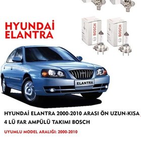 Resim HYUNDAİ ELANTRA 2000 MODEL ÖN UZUN-KISA 4 LÜ FAR AMPÜLÜ TAKIMI BOSCH 