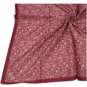 Resim Mim Eşarp Mim Prime Pamuk Çiçek Desenli Eşarp 90x90 Cm Vişne Çürüğü 