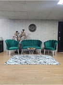 Resim SEVİNÇ MOBİLYA Beyaz Boyalı Tel Ayak Papatya Çay Seti Koltuk Takımı , Çay Seti , Papatya Çay Seti , Koltuk Takımı 