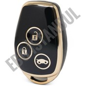 Resim EBG İSTANBUL Renault Clio Iıı Trafic Master Kangoo Twingo Modus Çapraz 3 Buton KILIFI SİYAH GOLD 