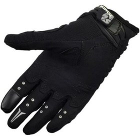 Resim Ebakbak Motosiklet Eldiveni Carbon Korumalı Deri Ve Cordura Kumaş Sertifikalı Motor Eldiven Siyah 