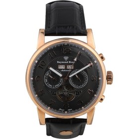Resim Daymond Rene Siyah Deri Kordon Erkek Saati 
