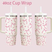 Resim 2 adet Sevgililer Günü ve Yeni Yıl Hediye Seti - 40oz UV DTF Transfer Etiketleri, Pembe Kurdele ve Kalp Desenleriyle Libbey Cam Bardaklar için, DIY Decals 16oz Cam Bardaklar için, Yüksek Kaliteli PVC, Kendinden Yapışkanlı, Parıltılı Bitiş, Bardak Kapakları|Parlak Bitiş|Parıltılı Bitiş 