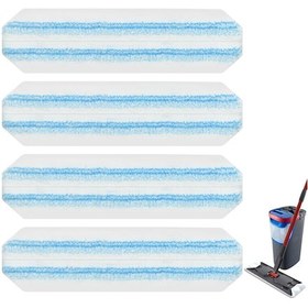 Resim Springsun O-cedar/vileda H2pro Uçucu Mop İçin Mikrofiber Değişim Pedleri 4 Adet - Yıkama Uygun, Yeniden Kullanılabilir, Derin Temizleme 