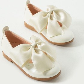 Resim miabambim Kurdele Detaylı Kız Çocuk Ayakkabı Ekru 