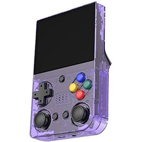 Resim schitec 3.5 Inç Mini HDMI Çıkışlı Taşınabilir Retro Oyun Konsolu 20000+ Oyunlu El Atari 64Gb Mor 