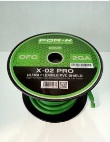 Resim For-x Bakır Amfi Güç Kablosu 2GA – 5 Metre – %100 Bakır – OFC 2GA 