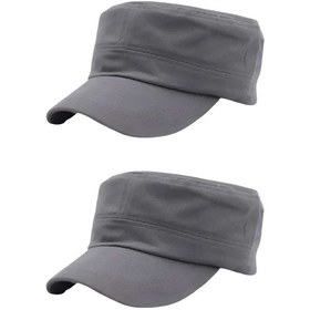Resim Uniquetrenders Unisex Pamuklu Castro Şapka 2 Adet Gri Gri 