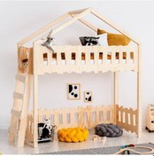 Resim Markaawm Markaawm Montessori Ranza Çocuk Karyola Oyun Evi Yatak Giraffe Akçaağaç 
