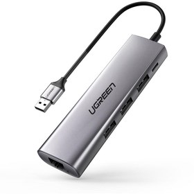 Resim Ugreen USB 3.0 to 1000Mbps RJ45 Gigabit Ethernet 3*USB 3.0 Çoklayıcı Hub Adaptör 