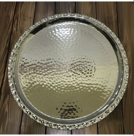 Resim Dövme Bakır Çirtikli Tepsi 38 CM 