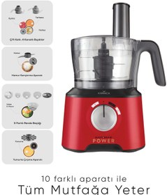 Resim Karaca Premium Mutfak Gıda Hazırlama Seti Mutfak Robotu, Blender Seti 2000w Ultra Güç, Onerous Tartı 