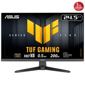 Resim Asus Tuf Gaming VG257Q5A 24,5 0.5ms 200Hz FullHD DP 2xHDMI Hoparlör VA Panel ELMB Sync Premium Gaming Monitör 