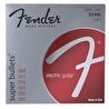 Resim Fender Super Bullet Strings Nickel Plated Steel Bullet End 3250L .009-.042 Elektro Gitar Teli 