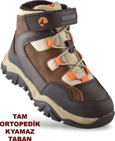 Resim Pinokyo Barcelona Ortopedik Cırtlı Unisex Çocuk Bot Ayakkabı Çocuk Outdoor Bot 