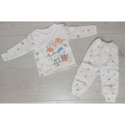 Resim Baby orgi Ressam Ayıcıklı Kız Bebek Pijama Takım 0-3 Ay 