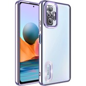 Resim m.tk moveteck Xiaomi Redmi Note 10 Pro Kılıf Kamera Lens Korumalı Parlak Renkli Logosu Açık Derin Mor 