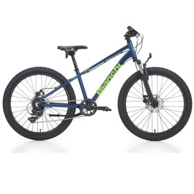 Resim Bianchi XR24 24 Jant 8 Vites Mekanik Disk Fren Çocuk Bisikleti -Bx: Celeste / Siyah 