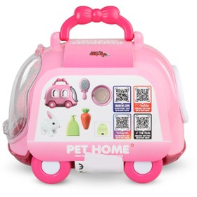 Resim Vardem Sesli hareketli tavşan ve kafes set - Pembe - Pembe / Standart 