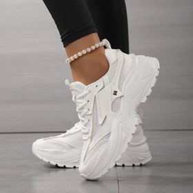 Resim Kadınlar İçin Hafif Nefes Alabilen Günlük Spor Ayakkabı - Bağcıklı Düşük Kesim Koşu Ayakkabısı, Kalın Yastıklı PHYLON Taban, Sentetik Kaplama ve File Üst, Tüm Mevsimler için Konforlu Yürüyüş, Spor Salonu ve Gündelik Kullanım (Bedenler 36-42) 