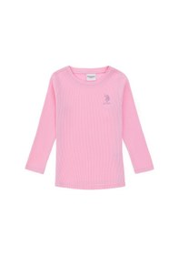 Resim U.S. Polo Assn. Kız Çocuk Pembe Bisiklet Yaka Sweatshirt 50298174-VR041 
