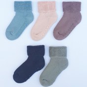 Resim MEM SOCKS 5'li Kaydırmaz Havlu Bebek Çorabı 