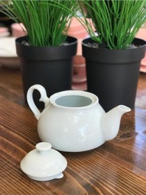 Resim İstoçhome Beyaz Porselen Demlik 