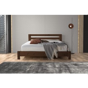 Resim Palma Ithal Ladin Masif Ahşap Karyola Ceviz 90 X 190 