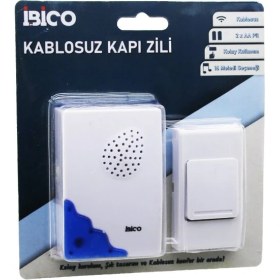 Resim MidasTech Wireles Kablosuz Kapı Zili Pilli 16 Farklı Melodi 50MT Çekim Alanı Pil = 2AA - Düğme = 23 