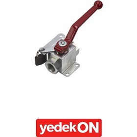 Resim Hidrolik 2 Yollu Emniyet Kilitli Küresel Vanalar Zemine Sac Monteli - Viton - 