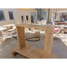 Resim Dekor YARIM AY AYAK DOĞAL TRAVERTEN DRESUAR 