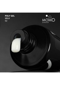 Resim Momo Professional Protez Tırnak İçin Poly Gel Poli Jel No.02 Süt Beyazı 30 Gr 