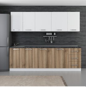 Resim Minar 255 Cm Mutfak Dolabı Beyaz Dore 255-D1 