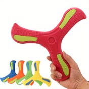 Resim Çocuklar ve Aile için Üç Bıçaklı Uçan Spor Boomerangı - Eğitim ve Koordinasyon Oyunu, Rastgele Renk Seçimi, Güvenli Malzeme, 6 Yaş ve Üstü İdeal 
