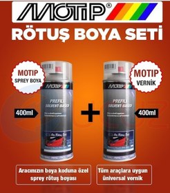 Resim Aracınızın Boya Koduna Özel Motip Sprey Boya Seti Boya+vernik 