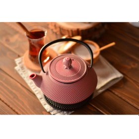 Resim Taşev T0079 Linden - Sümbül 800 ml Toz Pembe Döküm Çaydanlık 