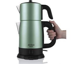 Resim Arnica Demli IH33153 Çay Makinesi, Mint Yeşili + Süpriz 