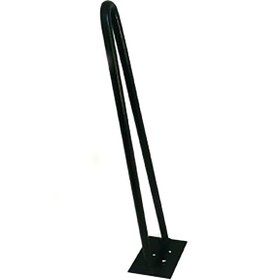 Resim Wooden Gold Rustik Tarz V Model Has Demir Firkete Masa Sehpa Ayağı 51 cm 