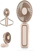 Resim Hyd Mini Fan Çok Fonksiyonlu Katlanır Boyun Askılıklı Taşınabilir Masaüstü USB Fan Vantilatör 