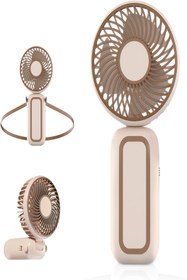 Resim Hyd Mini Fan Çok Fonksiyonlu Katlanır Boyun Askılıklı Taşınabilir Masaüstü USB Fan Vantilatör 