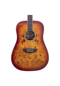 Resim Washburn Deep Forest Burl Amber Fade Akustik Gitar 