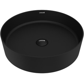 Resim Creavit Loop Yuvarlak Çanak Lavabo Ø45 cm Kömür Karası LP145-00KK00E-0000 